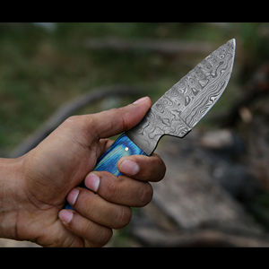 Cuchillo de Supervivencia Doble de Acero Damasco al Carbono de Grado Industrial Hecho a Mano con Hoja Deslizable Intercambiable, Diseño OEM Personalizable, 3 Años de Garantía - Product Image 3