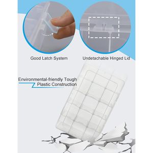 Contenitore Organizzatore in Plastica Trasparente con 15 Grandi Scomparti, Contenitore per Snack, Organizzatore per Perline con 15 Divisori - Product Image 1