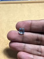 Aigue-marine mousse naturelle polie, taille coussin, pour la fabrication de bijoux (bague, pendentif) avec jeu de couleurs 5mm+