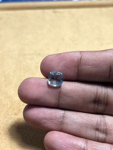 Piedra Preciosa de Aguamarina Musgosa Pulida Natural, Corte Cojín, con Cambio de Color, para Joyería, Anillo o Colgante, 5mm+ - Product Image 3