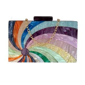 Pochette en résine faite à la main pour femmes, look de soirée haut de gamme, vaisselle et décorations pour les fêtes - Product Image 5