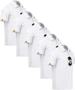 Camiseta de Golf de poliéster 100% de verano para hombre, camiseta de manga corta transpirable que absorbe la humedad, camiseta ecológica, Lisa teñida - Product Image 1