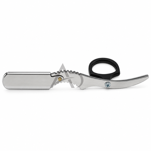 Lame de rechange pour rasoir à doigts, lame en acier inoxydable, lame tranchante, outil de toilettage professionnel pliable, manche en plastique, logo personnalisé - Product Image 2