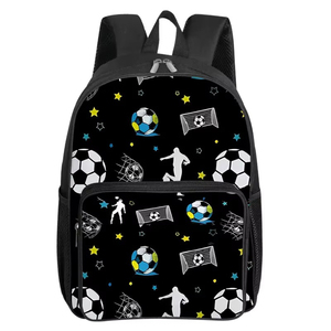 Kids Soccer 3D Printed School <b>Backpack</b> <b>Lightweight</b> Waterproof Boys Sports Bookbag Multi-Design Custom Logo Wholesale - Product Image 3