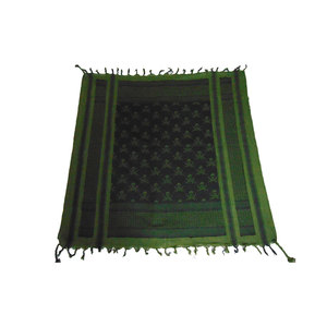 Al por mayor, pañuelo palestino hecho a mano para hombre, Yashmagh Shemagh, Keffiyeh árabe de Arafat, diseño tradicional árabe con borlas verdes, espada y calavera - Product Image 3