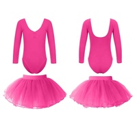 Conjunto de Ballet para Niñas de 2 a 14 Años, Leotardo con Falda Tutú para Clases, Competencias y Espectáculos