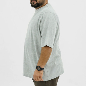Camiseta Extra Grande para Hombre, 100% Algodón, Cuello Extendido, Manga Corta, Largo Regular, Talla Grande, Transpirable, Ecológica, OEM - Product Image 5