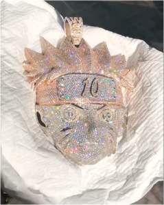 Pendentif Iced Out personnalisé 3D Hip Hop Or Rose Argent 925 9K 10K 14K 18K VVS Moissanite sur mesure pour Hommes et Femmes - Product Image 5