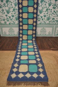 Handcrafted Moroccan Geometric WOOL JUTE KILIM <b>RUNNER</b> Wool Acrylic Medium Pile Non-Slip Latex Backing Eco Friendly Living Room - Product Image 3