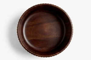 Bol en bois massif fait main, écologique et durable, pour fruits, collations et service, avec revêtement laqué de qualité alimentaire - Product Image 5