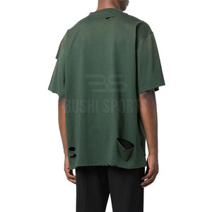 Camiseta de Moda con Efecto Desgastado, Camiseta Moderna con Tela Suave para Atuendos Casuales Diarios - Product Image 4
