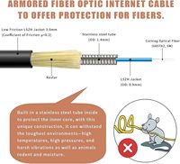 Kabel Patch Fiber Optik Single Mode SC/APC Berlapis Baja SIMPLEX 9/125um OS1/OS2 Kompatibel LSZH Putih 25m Modem Router Luar Ruangan