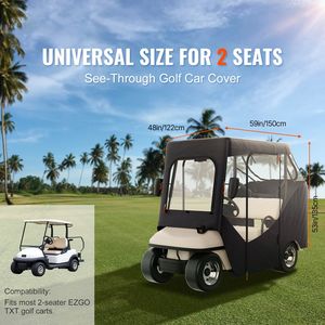 Copertura per Golf Cart a 2 Posti, Protezione Solare e Antipolvere in Poliestere per Club Car - Product Image 2