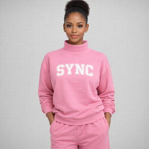 Street Core Mockneck Sweatshirt Oversized Fit Cotton Fleece Pullover Warm Winter Casual Streetwear Essential <b>Top</b> - Product Image 1