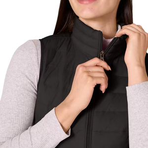 Gilet matelassé léger et décontracté pour femme, sans manches, respirant, en nylon, avec rembourrage chaud, col montant, pour l'hiver - Product Image 4