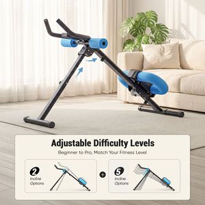 Macchina Regolabile per Allenamento Addominale per Palestra Domestica, Attrezzatura per Esercizi Core con 2 Livelli di Inclinazione e 5 Livelli di Altezza per Allenamenti Addominali - Product Image 2