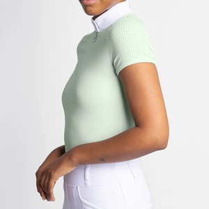 High Quality 4way Stretch Horse Riding Equestrian Shirt Top Base Layer Competition Show <b>Polo</b> Soft Feel Technical Fabric - Product Image 3