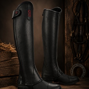 Polainas de cuero para equitación, protección ecuestre para las piernas, polainas de media pierna para montar a caballo - Product Image 6