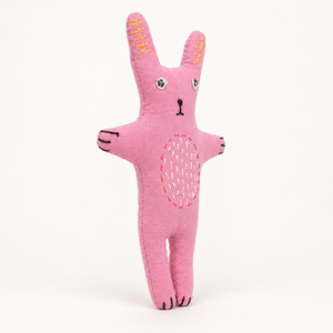 Handmade Pink Embroidered Rabbit <b>Soft</b> <b>Toy</b> <b>Stuffed</b> Animal 50cm Birthday Accessories for Kids Decor - Product Image 2