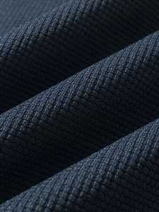 Sudadera de Hombre Azul Marino con Mangas Raglán, Cuello Redondo, Corte Regular, Tejido de Poliéster Transpirable, Estilo Casual para Otoño - Product Image 3