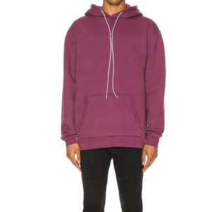 Sweat à capuche personnalisé en molleton de coton brossé avec poche kangourou pour homme, épais, lourd, grande taille, coupe oversize, idéal pour l'hiver - Product Image 1