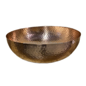 Tazón martillado de cobre puro de Metal, vajilla de alta calidad, tazón de servicio - Product Image 1
