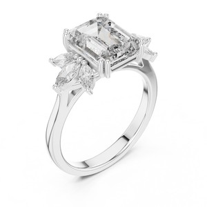 Anillo de Lujo con Esmeralda de 3 Quilates y Diamante Cultivado en Laboratorio con Corte Marquesa, Oro Sólido de 14K, Certificado IGI, Diseño Personalizado OEM/ODM, Regalo de Aniversario - Product Image 2