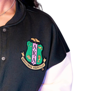 Cropped Varsity Jacket Pink Custom Letterman Bomber <b>Coat</b> <b>Women</b> Short Fit Button Front College Style Casual Streetwear - Product Image 2