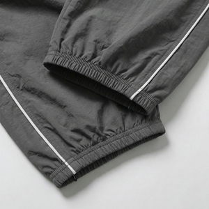 กางเกงวอร์มลายทางสีเทา | กางเกงวิ่งแถบข้างกางเกงวอร์มสตรีทแวร์ทรงโอเวอร์ไซส์ | ผู้ผลิต OEM ตามสั่ง - Product Image 4