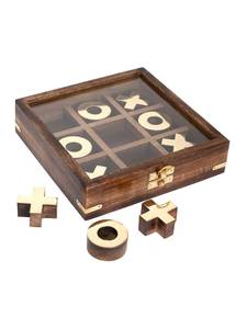 Juego de Mesa Tic Tac Toe para Oficina, Piezas X y O Talladas, Juego de Mesa Clásico de Rompecabezas - Product Image 3