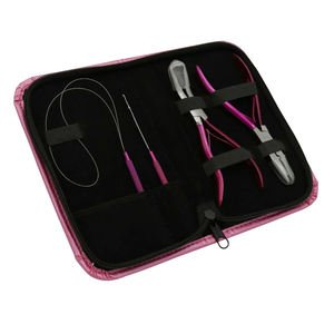 Kit de Herramientas Profesionales de Alta Calidad para Extensiones de Cabello, Color Negro, Mango Cómodo, Aguja de Acero Inoxidable - Product Image 4