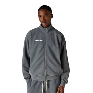 Conjunto Deportivo Completo para Hombre con Cierre de Cremallera, Sudadera con Cuello Alto y Logotipo Personalizado, Pantalones con Cordón y Pierna Recta, Corte Regular, 2 Piezas, Ropa Deportiva Urbana - Product Image 3