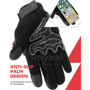 Gants de moto en cuir de haute qualité, pour la conduite, la course, la sécurité, compatibles écran tactile, en vente - Product Image 4