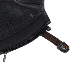 Custom Genuine Cowhide Leather Case <b>Half</b> <b>Chaps</b> Professional Horse Riding Leg Armor Gaiters Equestrian Supplier LHC-0022 - Product Image 2