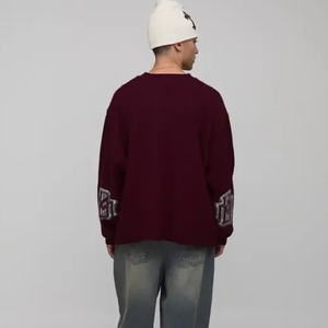 Casual Wool / cashmere sweater Basic <b>Pullover</b> <b>Men</b> Intarsia Color Block Plus Size Sweaters Slim Fit Crew Neck Long Sleeve Sweater - Product Image 5