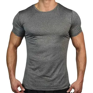 ओम कस्टम निर्माण स्पेनिश और पॉलिएस्टर स्लिम फिटनेस जिम पुरुषों के लिए निर्बाध टी शर्ट