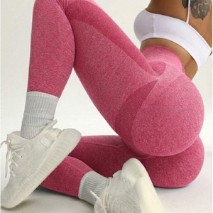 Leggings de yoga sans couture à taille haute avec nœud personnalisé, contrôle du ventre, pour femme, idéal pour la gym, le fitness, la course et le sport - Product Image 1