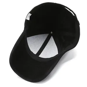 Gorra de Béisbol Unisex de Pana Verde Oliva Sólido, 6 Paneles, Ajustable, con Cierre a Presión, Impresión Digital, Estilo Casual, Primavera Verano - Product Image 3