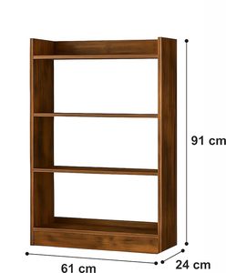 Modern Solid Wood Three-Layer Multifunction Storage <b>Shelf</b> Wooden Bookcase Display Rack Floor Standing for Living Room <b>Bedroom</b> - Product Image 1