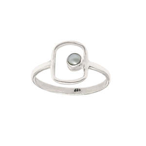 925 Sterling Silver <b>Ring</b> For Women <b>Open</b> Band Comes With mall Round Cut Pearl Minimalist Bohemian Jewelry Perfect Gift For Her - Product Image 1