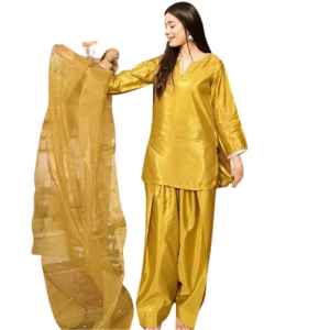 Vestidos Casuales de Diseñador para Mujer, Conjunto con Dupatta, Estampado Vintage, Decoración, Largo, Ecológico, Personalizado, Farshi Shalwar Kameez - Product Image 1