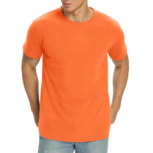 T-shirt en jersey blanc et bleu à manches courtes pour homme, motif à carreaux en polyester/coton, design élégant, impression personnalisée, teinture unie - Product Image 1