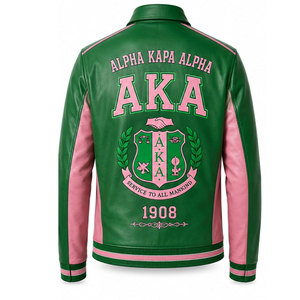 Greek Alpha Inspired Genuine Leather <b>Jacket</b> for <b>Men</b> Retro Greek Alpha Style Leather <b>Jacket</b> for <b>Men</b> - Product Image 6