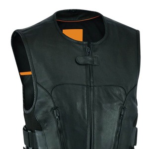 Chaleco de Cuero para Hombre con Diseño de Logotipo Personalizado a Bajo Precio, Chaleco de Cuero para Hombre de Color Sólido de la Mejor Calidad para Uso Casual - Product Image 5