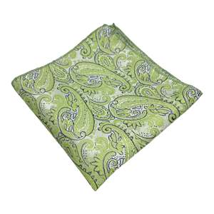 Ensemble cravate et pochette de costume vert lime à motif cachemire de qualité supérieure |   Cravates de luxe pour hommes, collection de cravates formelles pour mariage, affaires, mode, coffret cadeau - Product Image 2