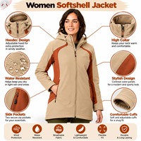 Veste softshell pour femme, tissu durable et respirant, coupe confortable, design résistant à l'eau, idéale pour la randonnée, les voyages et les activités de plein air