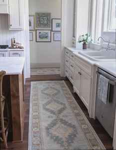 Alfombra Kashan Turquesa Tejida a Mano con Gancho - Lana/Seda Premium con Base de Látex, Alfombra Persa Geométrica Ecológica, 1 Pieza - Product Image 6