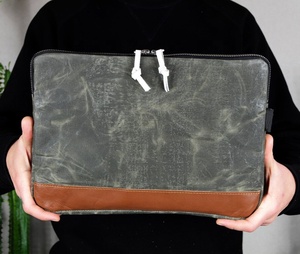 Sarung Laptop Kulit Dengan Kanvas Laptop Mewah Lucu 14 Inci Sarung Laptop Ber-resleting untuk Kerja Bisnis, Tas Perjalanan - Product Image 1