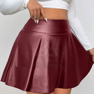 ราคาขายส่ง กระโปรงหนัง PU ยาวสำหรับผู้หญิง รับผลิตแบบ OEM ODM พร้อมสกรีนโลโก้ กระโปรงหนังผู้หญิง - Product Image 4