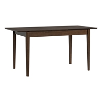 Table à manger rectangulaire moderne et minimaliste en bois massif noyer foncé, durable, extensible, avec feuilles papillon escamotables, mobilier domestique facile à assembler